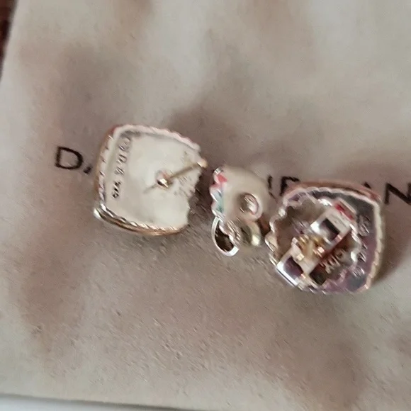 Traded David Yurman diamond topaz stud earring - Picture 2 of 8